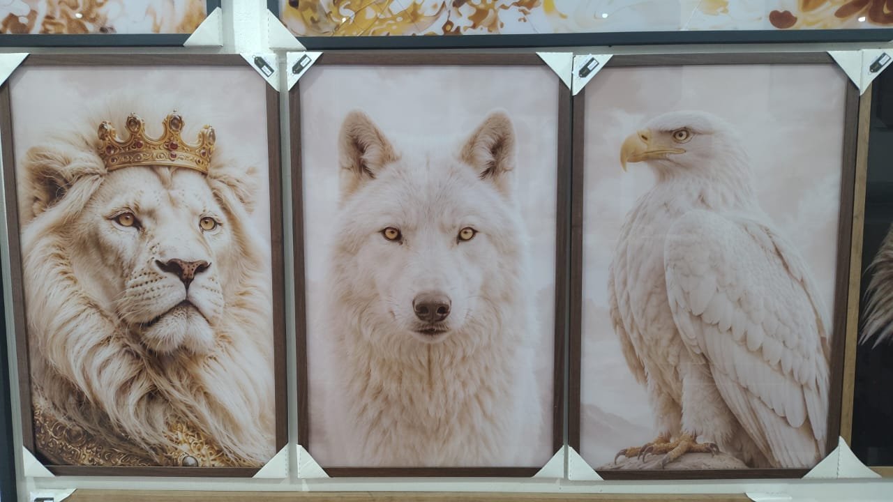 Trio Animais Brancos - Pendure e Pronto